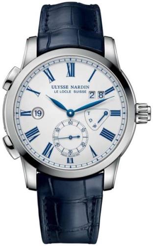 Ulysse Nardin Miesten kello 3243-132-E0 Dual Time Valkoinen/Nahka