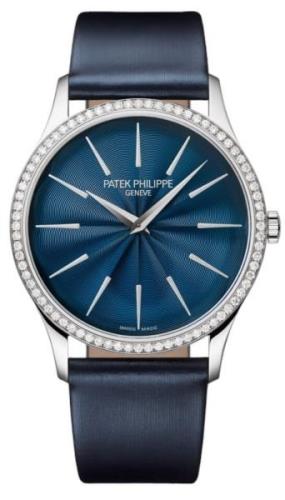 Patek Philippe Naisten kello 4997/200G/001 Calatrava Sininen/Satiini