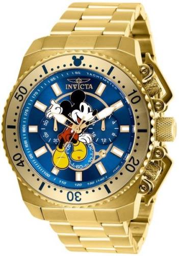 Invicta Miesten kello 27288 Disney Sininen/Kullansävytetty teräs