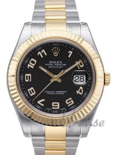 Rolex Miesten kello 116333/6 Datejust II Musta/18K keltakultaa Ø41 mm