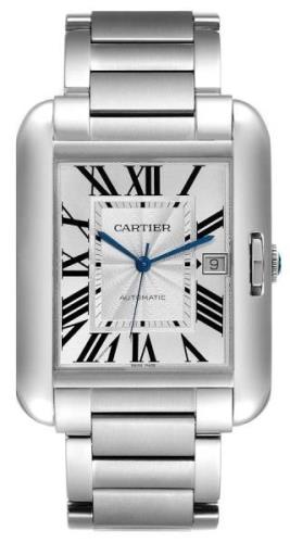 Cartier Miesten kello W5310008 Tank Anglaise Hopea/Teräs