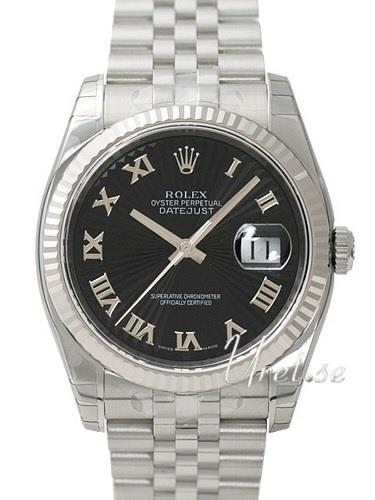 Rolex Miesten kello 116234/1 Datejust Steel Musta/Teräs Ø36 mm