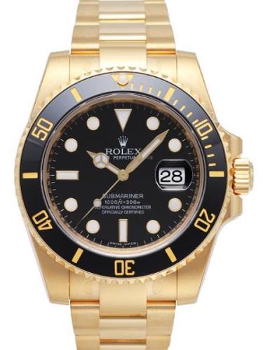 Rolex Miesten kello 116618LN-0001 Submariner Musta/18K keltakultaa