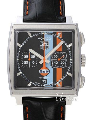 TAG Heuer Miesten kello CW211A.FC6228 Monaco Musta/Nahka 38x38 mm