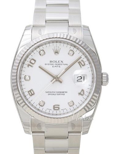 Rolex Miesten kello 115234-0010 Oyster Perpetual Date Hopea/Teräs