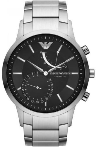 Emporio Armani Miesten kello ART3037 Connected Musta/Teräs Ø44 mm