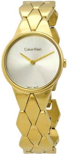 Calvin Klein Naisten kello K6E23546 Supreme Hopea/Kullansävytetty