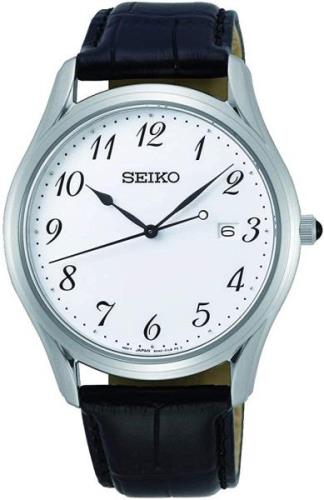 Seiko Miesten kello SUR303P1 Valkoinen/Nahka Ø39 mm