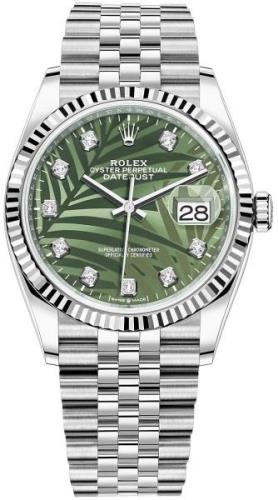 Rolex Naisten kello 126234-0055 Datejust 36 Vihreä/Teräs Ø36 mm