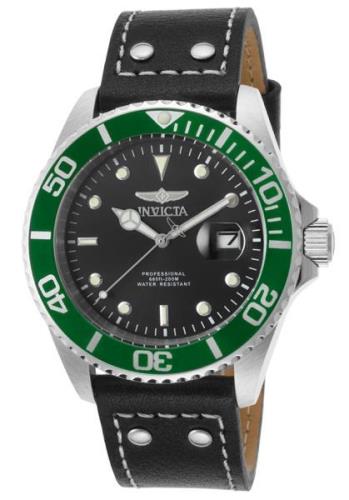 Invicta Miesten kello 22072 Pro Diver Musta/Nahka Ø43 mm