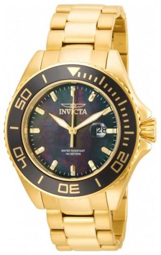 Invicta Miesten kello 23072 Pro Diver Musta/Kullansävytetty teräs