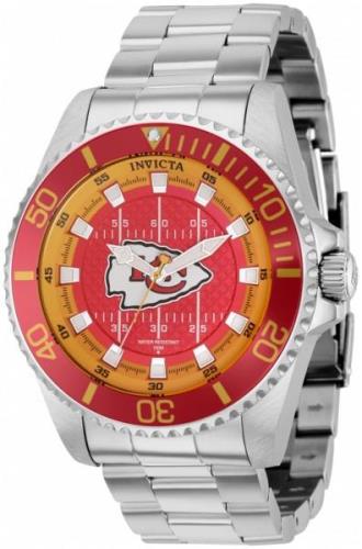 Invicta Miesten kello 36945 Nfl Punainen/Teräs Ø47 mm