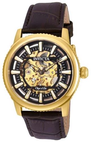 Invicta Miesten kello 22611 Musta/Nahka Ø42 mm