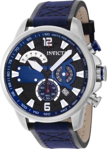 Invicta Miesten kello 41684 Aviator Sininen/Nahka Ø46 mm