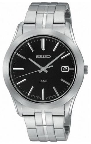 Seiko Miesten kello SGEE43P1 Dress Musta/Teräs Ø38 mm