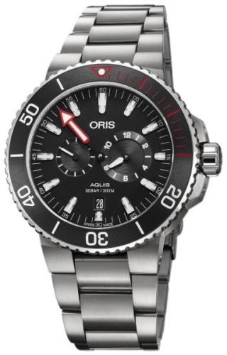 Oris Miesten kello 01 749 7734 7154-Set Diving Musta/Titaani Ø43.5 mm