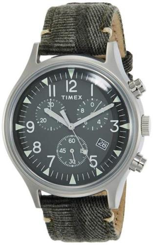 Timex Miesten kello TW2R68600 Vihreä/Nahka Ø42 mm
