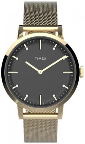 Timex Naisten kello TW2V37200 Midtown Harmaa/Kullansävytetty teräs