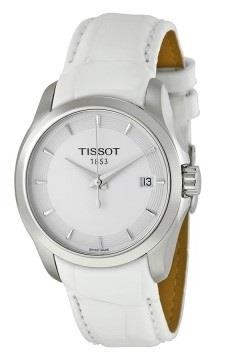 Tissot Naisten kello T035.210.16.011.00 Valkoinen/Nahka Ø32 mm