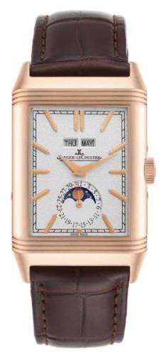 Jaeger LeCoultre Miesten kello 3912420 Reverso Hopea/Nahka