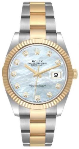 Rolex Miesten kello 126333-0017 Datejust 41 Valkoinen/18K keltakultaa