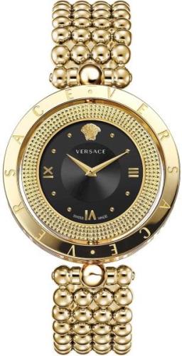 Versace Naisten kello VE7900820 Eon Musta/Kullansävytetty teräs