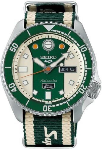 Seiko 5 Miesten kello SRPJ49K1 Honda Super Cub Vihreä/Tekstiili Ø43