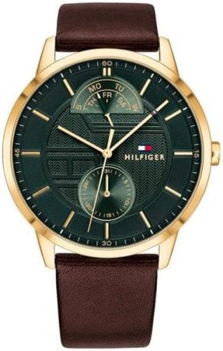 Tommy Hilfiger Miesten kello 1791607 Hunter Vihreä/Nahka Ø44 mm