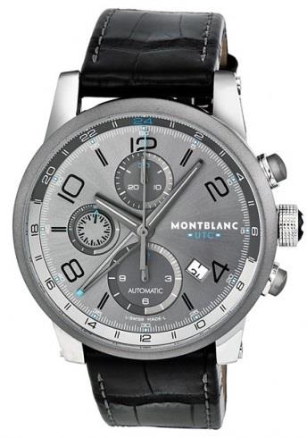 Montblanc Miesten kello 107339 Timewalker Harmaa/Nahka Ø43 mm