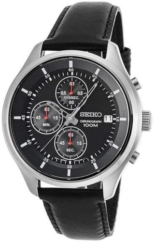 Seiko Miesten kello SKS539P2 Musta/Nahka Ø42 mm