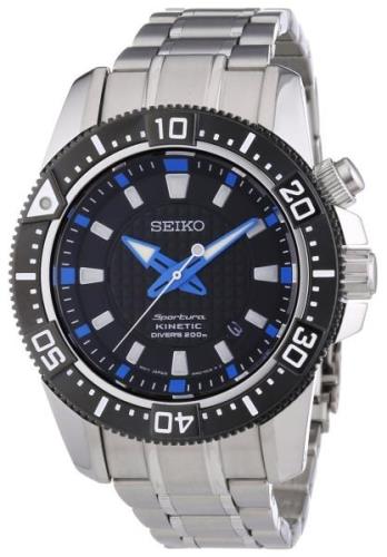 Seiko Miesten kello SKA561P1 Sportura Musta/Teräs Ø44 mm