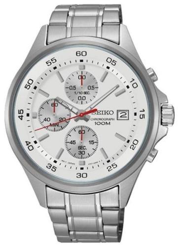 Seiko Miesten kello SKS473P1 Chronograph Hopea/Teräs Ø43 mm