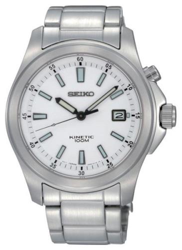 Seiko Miesten kello SKA461P1 Valkoinen/Teräs Ø40 mm