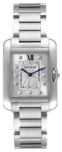 Cartier Naisten kello W4TA0004 Tank Anglaise Hopea/Teräs