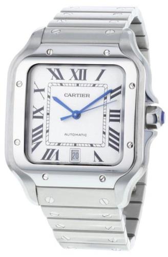 Cartier Miesten kello WSSA0009 Santos De Valkoinen/Teräs