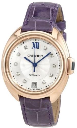 Cartier Naisten kello WJCL0032 Cle De Hopea/Nahka Ø35 mm