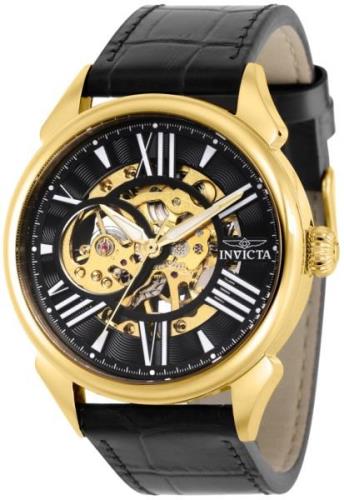 Invicta Miesten kello 38163 Vintage Musta/Nahka Ø42 mm