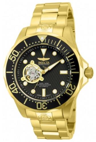 Invicta Miesten kello 13709 Pro Diver Musta/Kullansävytetty teräs