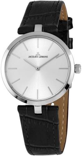 Jacques Lemans Naisten kello 1-2024M Milano Hopea/Nahka Ø34 mm