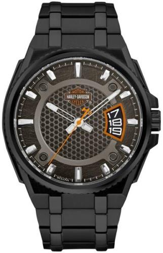 Bulova Miesten kello 78B151 Harley-Davidson Harmaa/Teräs Ø45 mm