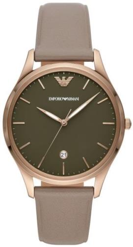 Emporio Armani Miesten kello AR11420 Adriano Vihreä/Nahka Ø41 mm