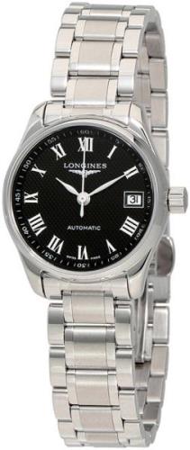 Longines Naisten kello L2.128.4.51.6 Master Musta/Teräs Ø25.5 mm