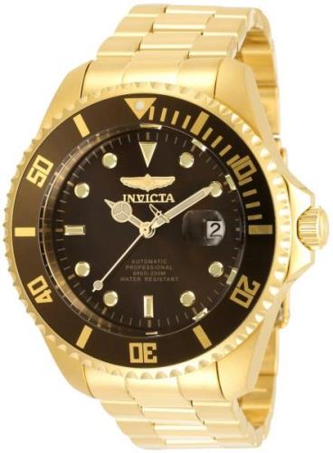 Invicta Miesten kello 35725 Pro Diver Ruskea/Kullansävytetty teräs