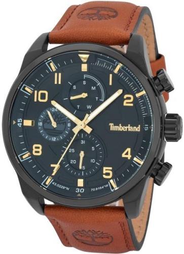 Timberland Miesten kello TDWGF2201102 Henniker ll Musta/Nahka Ø47 mm