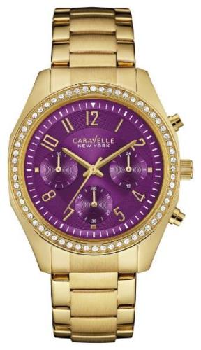 Bulova Naisten kello 44L197 Crystal Violetti/Kullansävytetty teräs