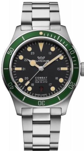 Glycine GL0404 Combat Sub Musta/Teräs Ø39 mm