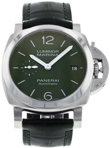 Panerai Miesten kello PAM01304 Luminor Vihreä/Nahka Ø40 mm