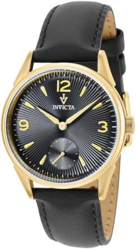 Invicta Miesten kello 37078 Vintage Musta/Nahka Ø34 mm