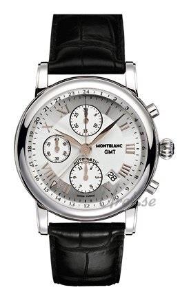 Montblanc Miesten kello 36967 Star XXL Chronograph Hopea/Nahka Ø42 mm