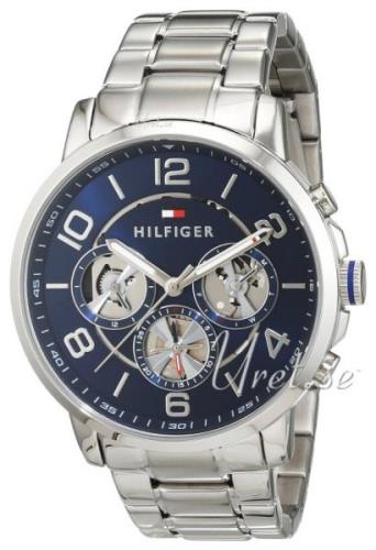 Tommy Hilfiger Miesten kello 1791293 Keagan Sininen/Teräs Ø44.98 mm